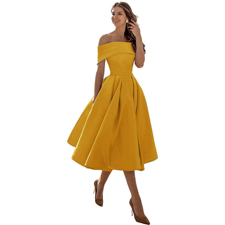 Womens Dress - Elegant Strapless Formal Dress for Wedding Guests & Cocktail Parties 14