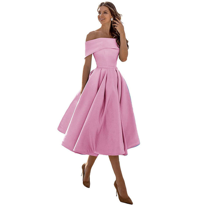 Womens Dress - Elegant Strapless Formal Dress for Wedding Guests & Cocktail Parties 15