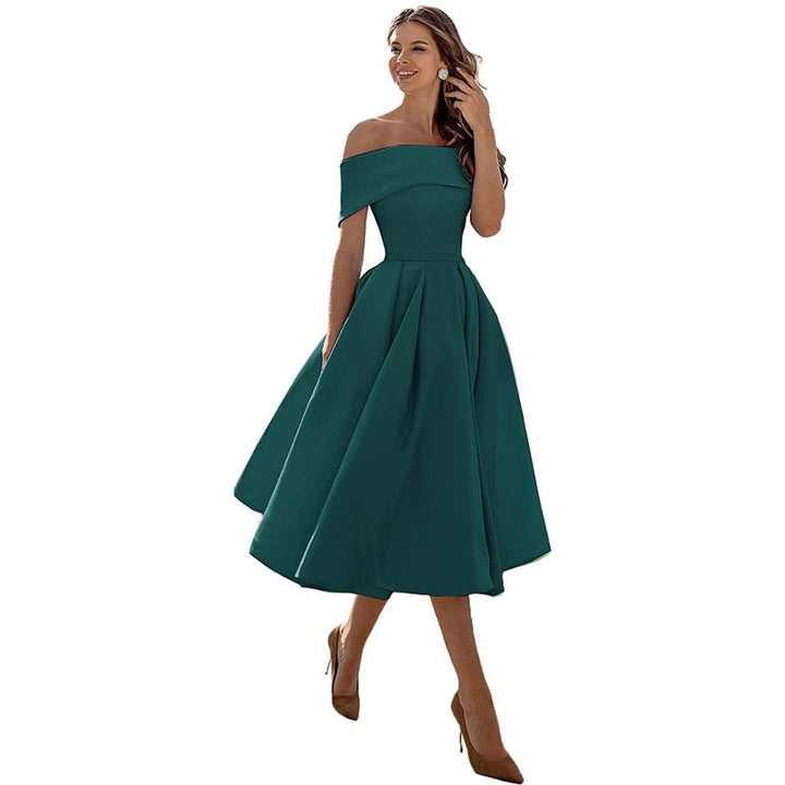 Womens Dress - Elegant Strapless Formal Dress for Wedding Guests & Cocktail Parties 2