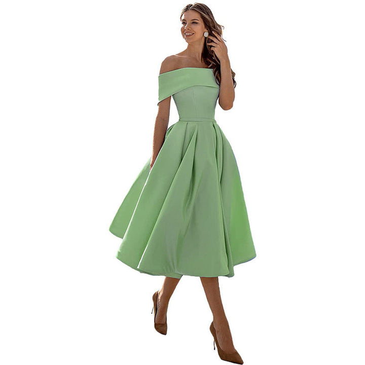 Womens Dress - Elegant Strapless Formal Dress for Wedding Guests & Cocktail Parties 4