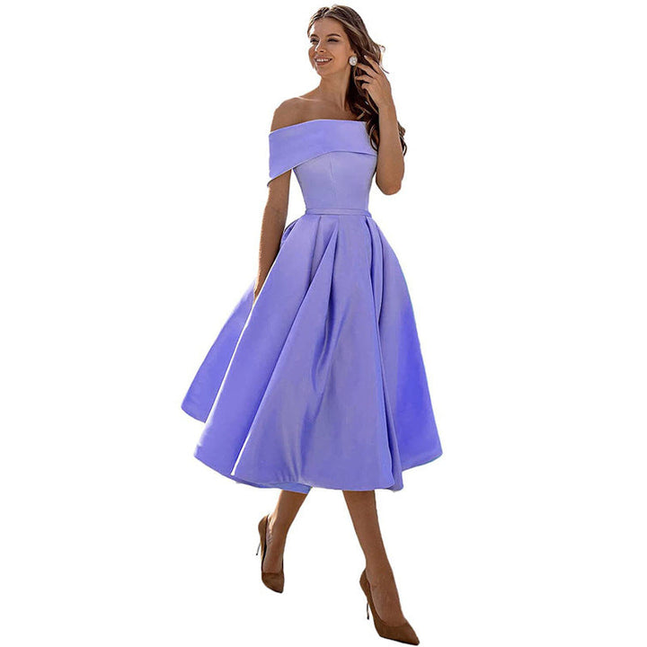 Womens Dress - Elegant Strapless Formal Dress for Wedding Guests & Cocktail Parties 7
