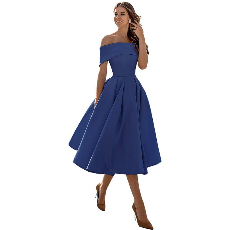 Womens Dress - Elegant Strapless Formal Dress for Wedding Guests & Cocktail Parties 8