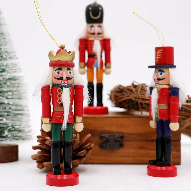WoodSplendor | Set of 6 Mini Nutcracker Ornaments for Tree Decor 2