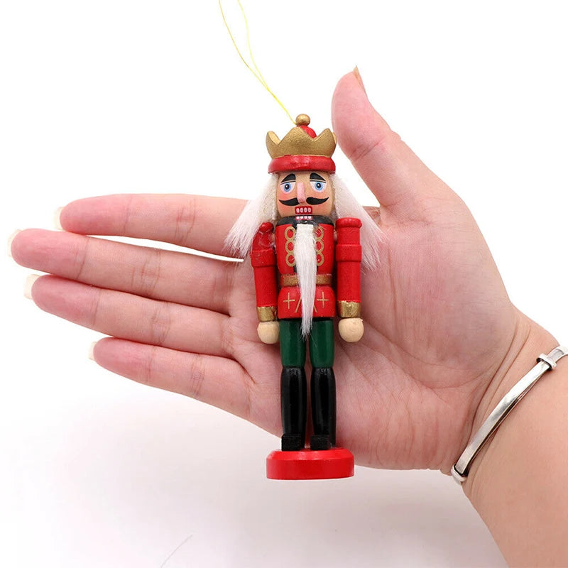 WoodSplendor | Set of 6 Mini Nutcracker Ornaments for Tree Decor 5