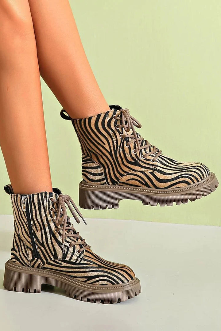 ZEBRA-MUSTER SCHUHEN MIT SCHNÜRSENKEL 2