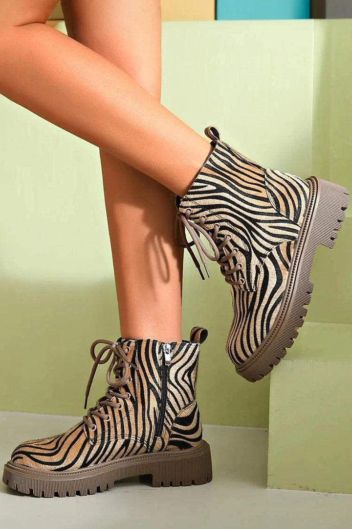 ZEBRA-MUSTER SCHUHEN MIT SCHNÜRSENKEL 3