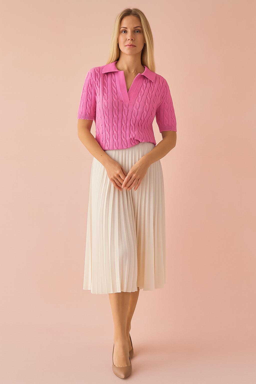 Zuzanna | Collared Sweater Blouse 0