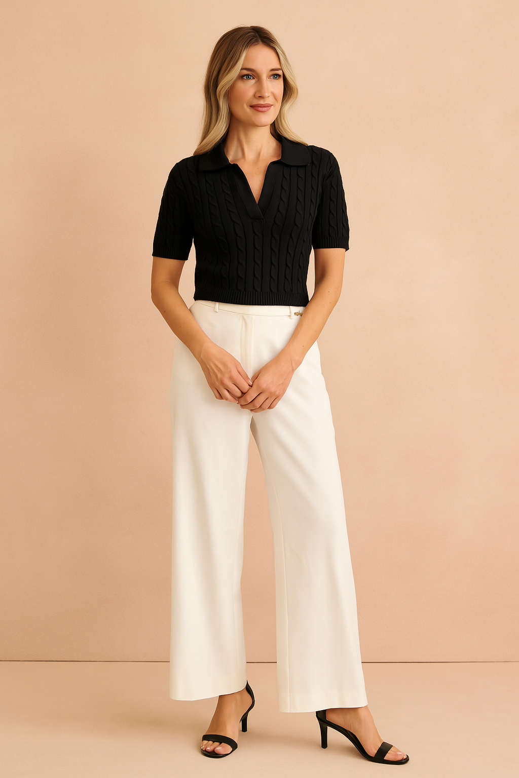 Zuzanna | Collared Sweater Blouse 1