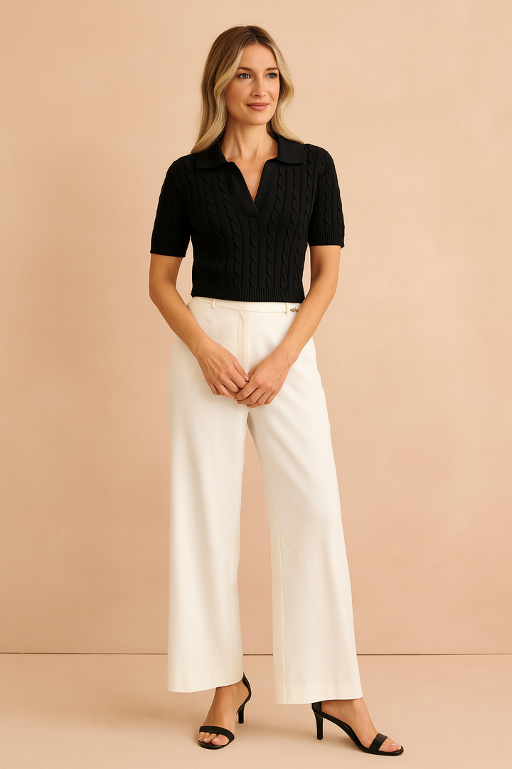 Zuzanna | Collared Sweater Blouse 1