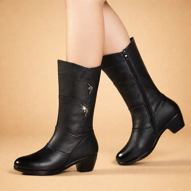 Bottes d'hiver noires pour femmes | Chaudes