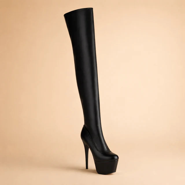 Bottes femme au-dessus du genou | Talon haut à plateforme