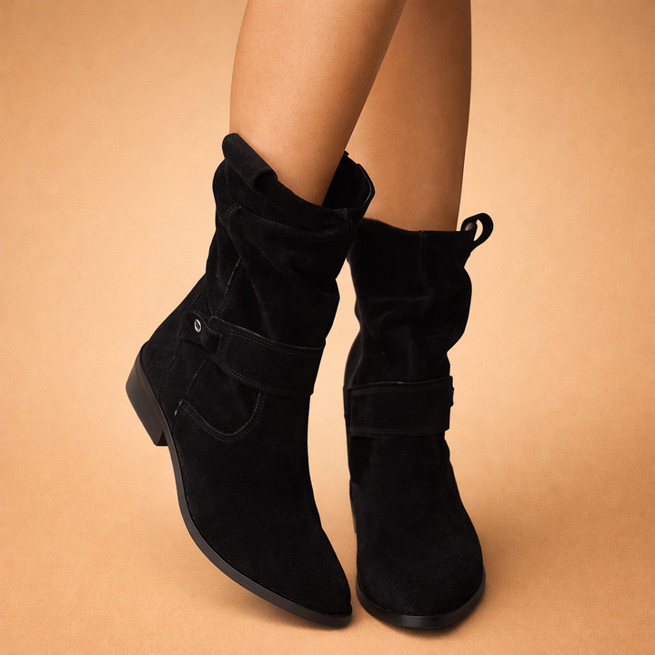Sophie | Women's Slouch Buckle Ankle Boots