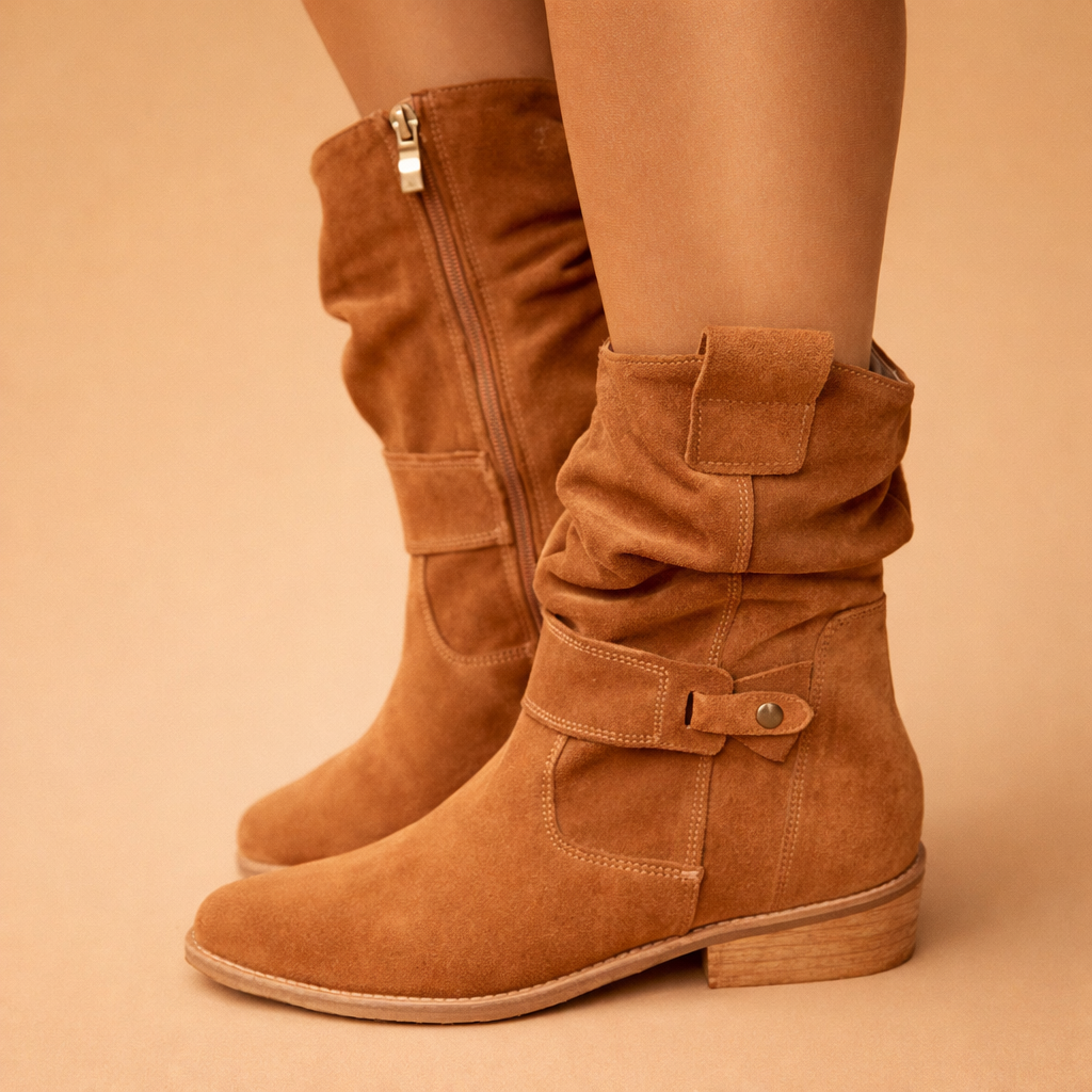 Sophie | Women's Slouch Buckle Ankle Boots