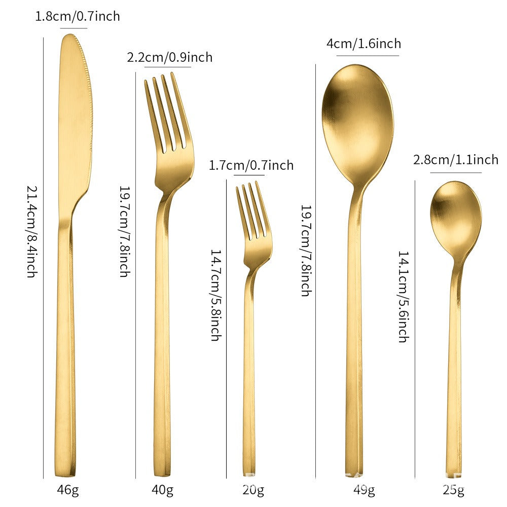 LuxeSteel | Modern Minimalist Cutlery Set with Premium Mirror Finish