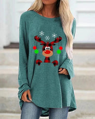 Women's Festive Sweatshirt Warm Knit
