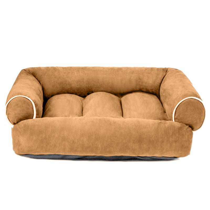 Dog sofa with upholstery