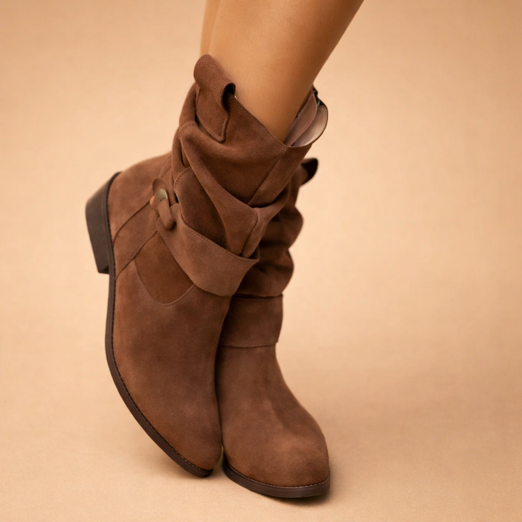 Sophie | Women's Slouch Buckle Ankle Boots