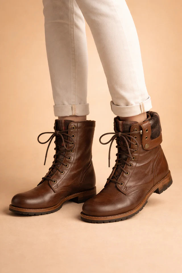 Monika | Women's Combat Lace-Up Ankle Boots