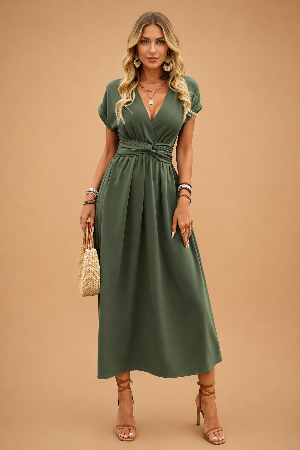Chloe | Robe d'été fluide à col en V