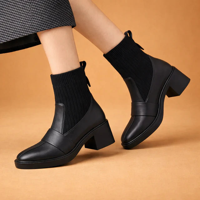 Ewa | Women's Sock Ankle Boots with Heels