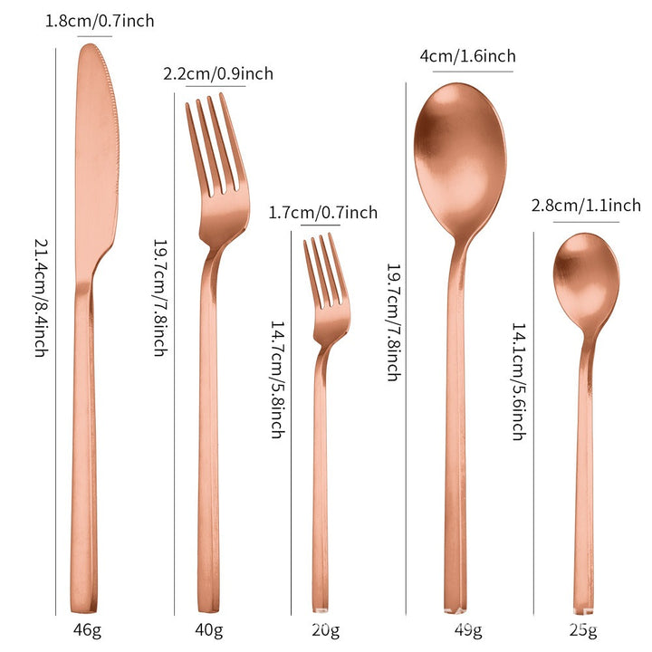 LuxeSteel | Modern Minimalist Cutlery Set with Premium Mirror Finish