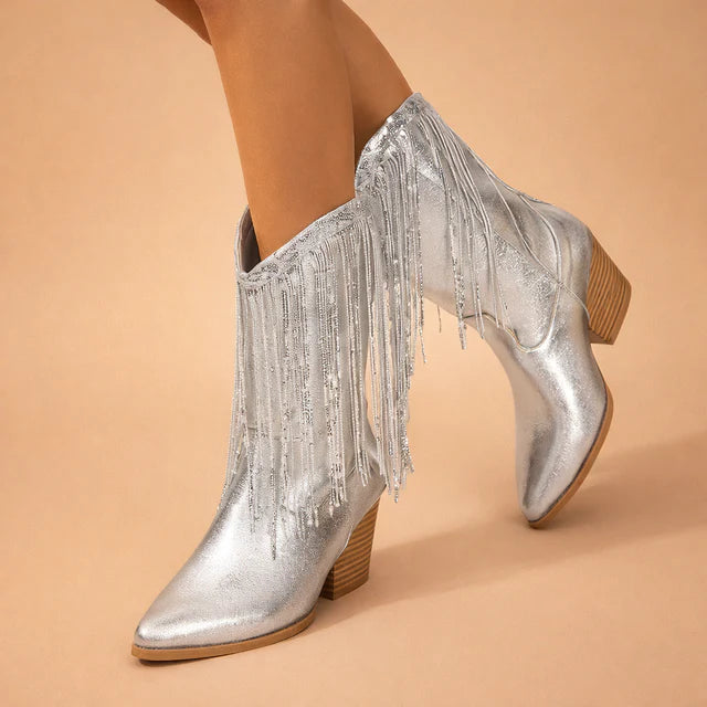 Bottes de cow-boy mi-mollet pour femmes | Talon