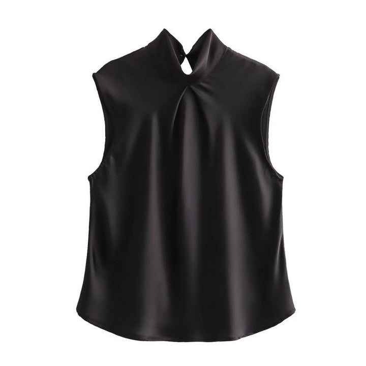 Livia | Blouse élégante avec encolure drapée