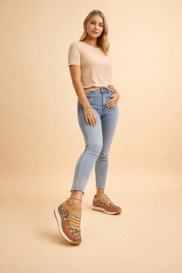 Zara | Baskets à lacets tendance pour femmes avec un design imprimé élégant