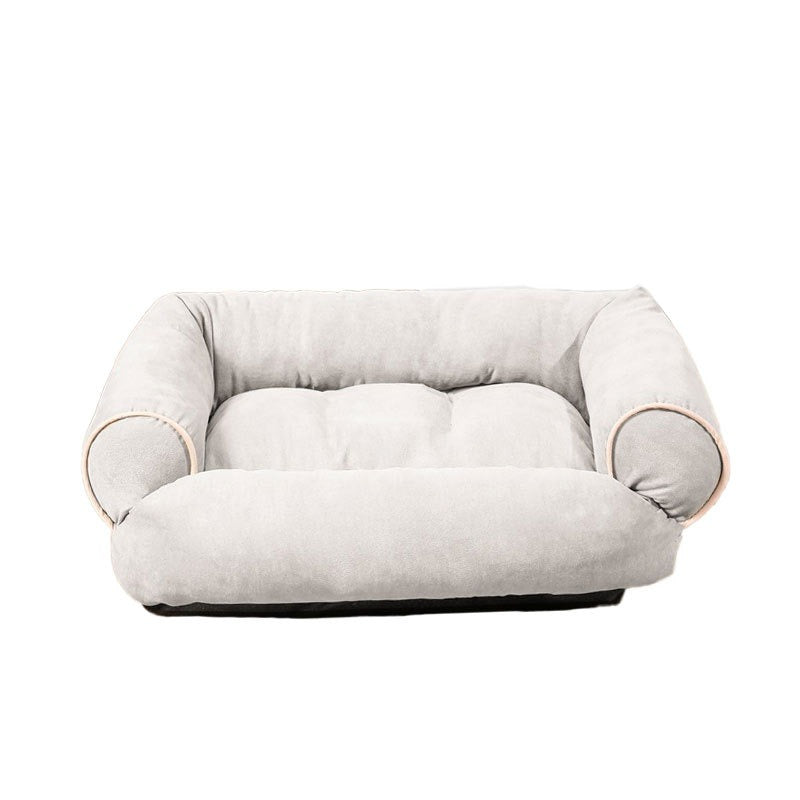 Dog sofa with upholstery