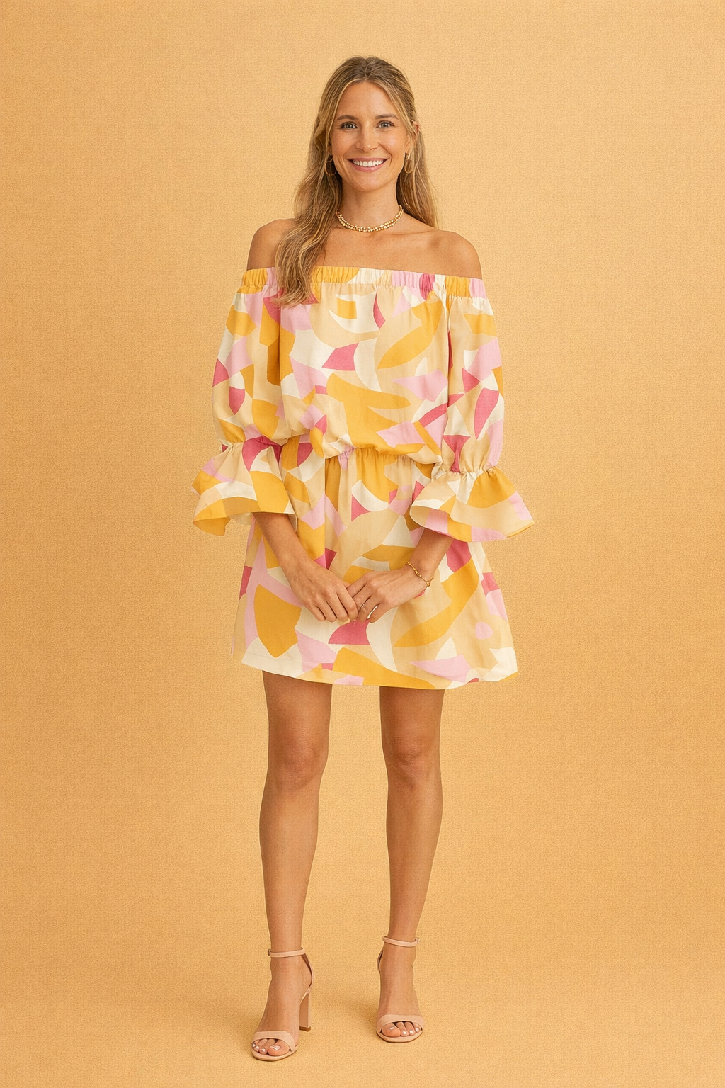 Elsie | Sexy Off-the-Shoulder Print Dress