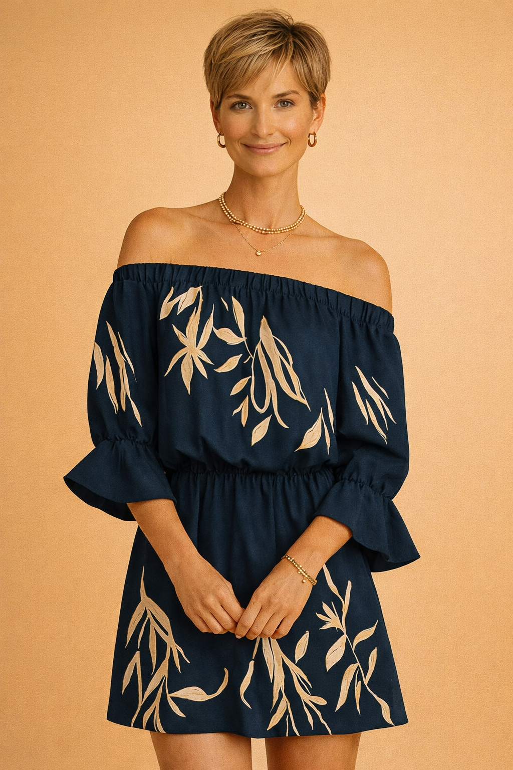 Elsie | Sexy Off-the-Shoulder Print Dress