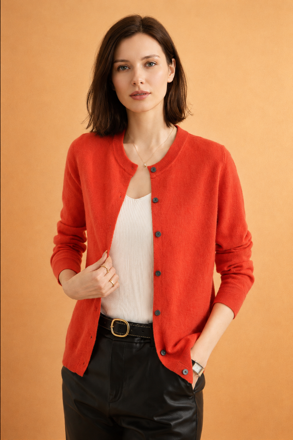 Ewa | Cardigan classique à col rond
