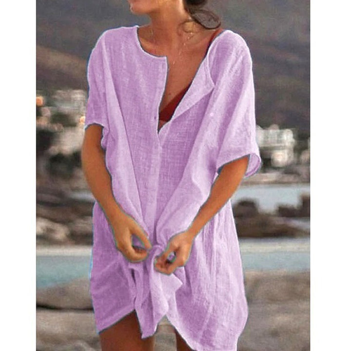Amelie | Robe midi légère comme paréo de plage et maillot