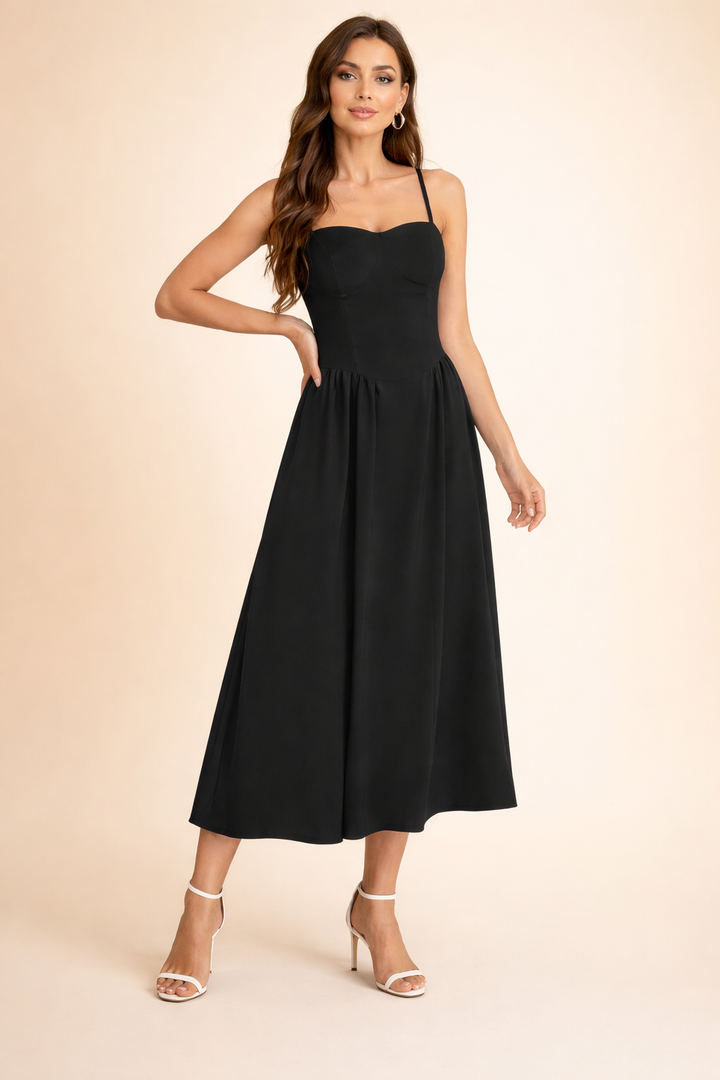 Hannah | Top d'occasion midi élégant à bretelles pour femmes, idéal pour fêtes et événements