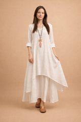 Sophie | Relaxed Longline Women’s Tunic Top with Flowy Oversized Fit