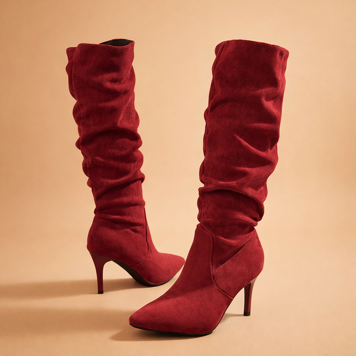 Amelia | Women's Slouch Knee-High Heeled Boots