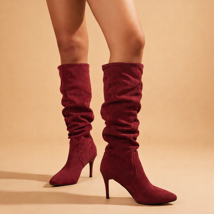 Amelia | Women's Slouch Knee-High Heeled Boots