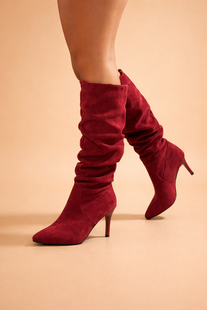 Amelia | Women's Slouch Knee-High Heeled Boots
