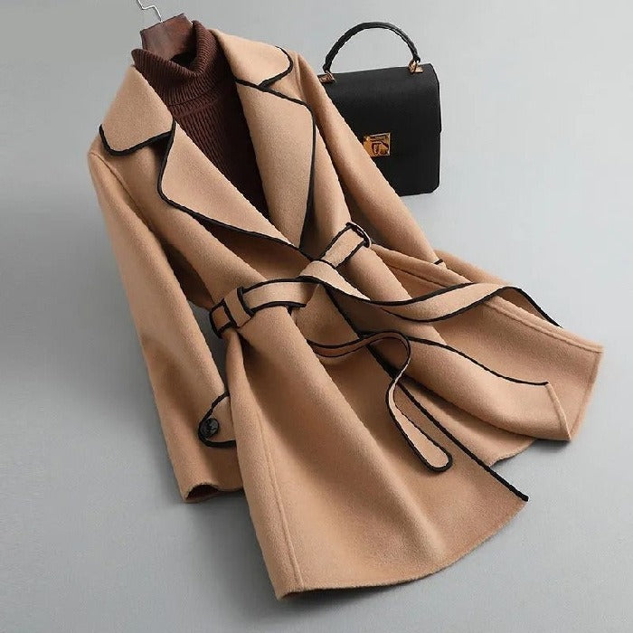 Marcella | Trench Coat with Contrast Trim