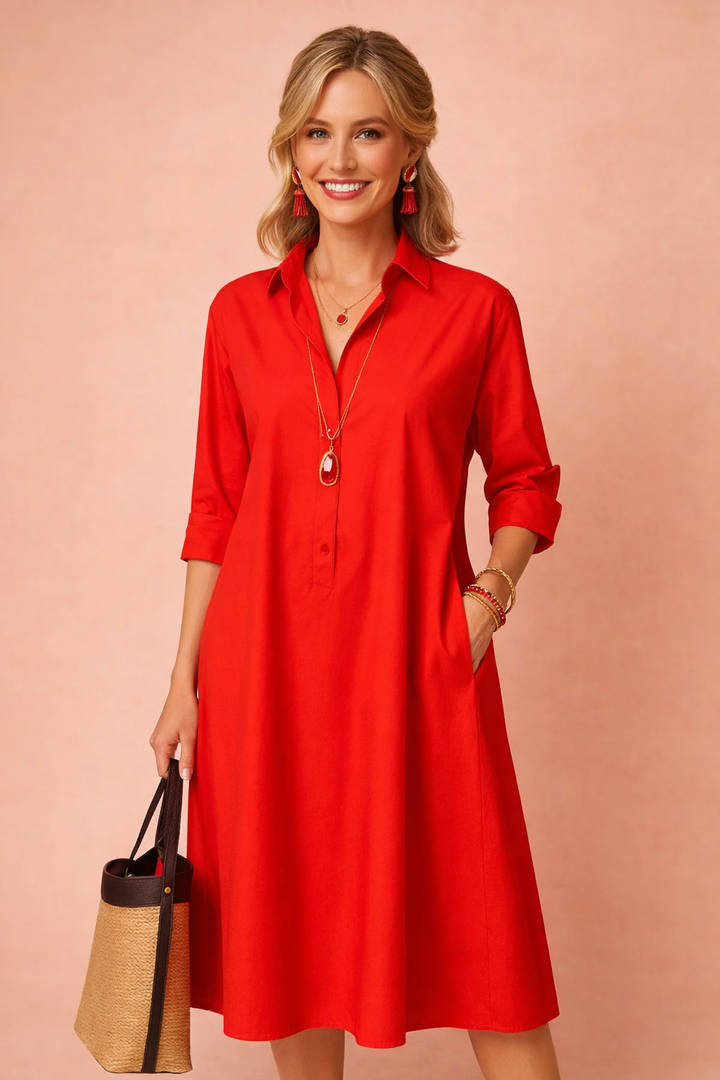 Amara | Effortless Longline Shirt-Style Dress