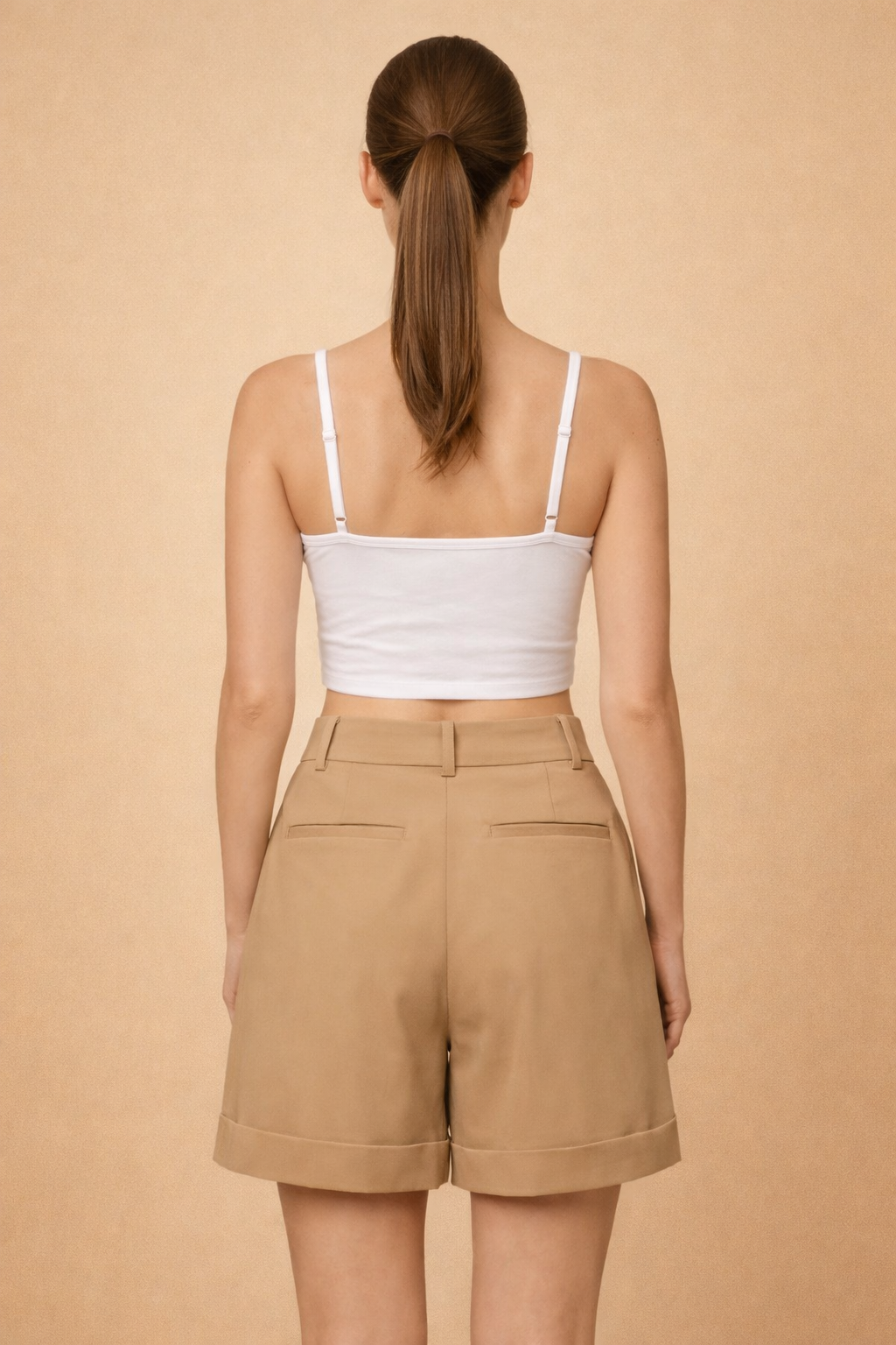 ANDREA | High-waisted shorts with belt loops