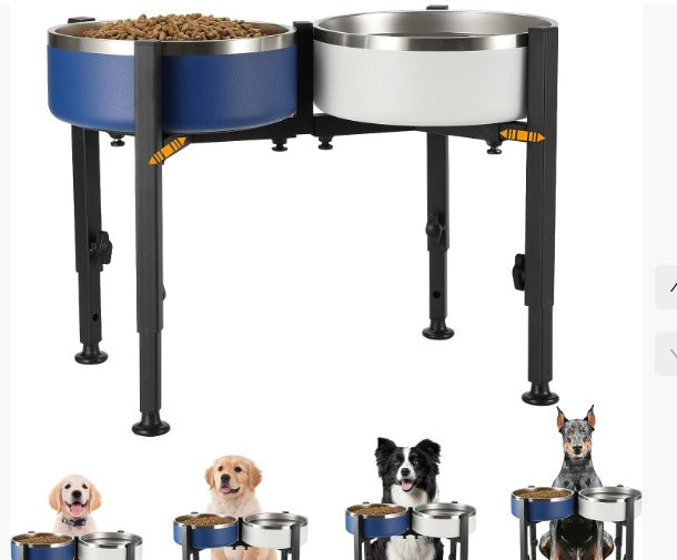 Elevated dog bowl stand