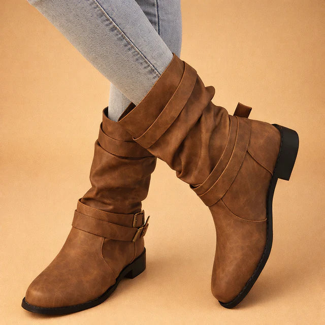 Alpina | Women’s Elegant Mid-Calf Dirndl Boots for Traditional Styling