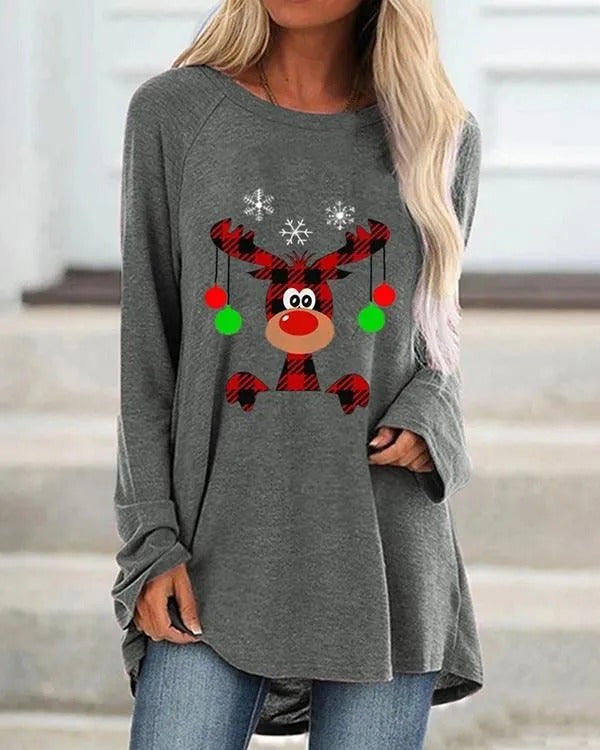 Women's Festive Sweatshirt Warm Knit