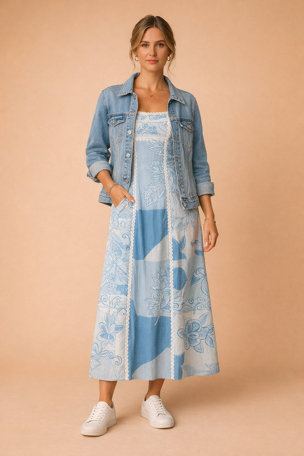 Selene | Chic Long Dress with Bow at the Back