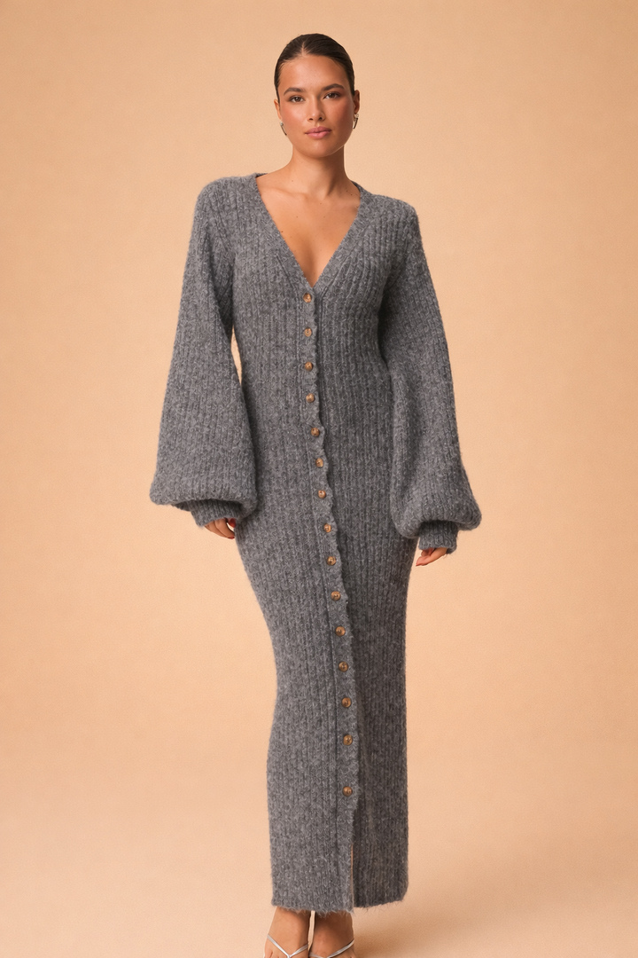 Kimberly | Robe et cardigan Élégance – Style et confort