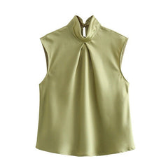 Livia | Blouse élégante avec encolure drapée