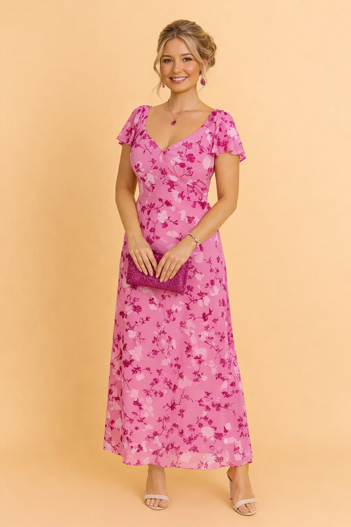 Lilia | Robe midi fleurie élégante