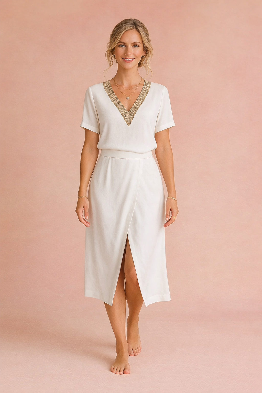 Bella | Robe midi moderne et chic