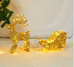 HolidayDeer – Décoration de pelouse de renne de Noël illuminé avec bois de cerf